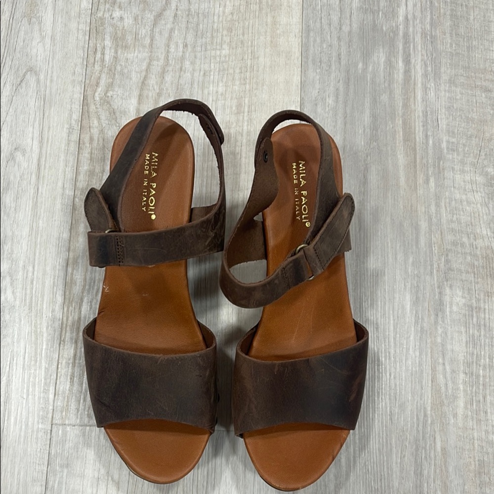 Women's Brown Leather Sandals